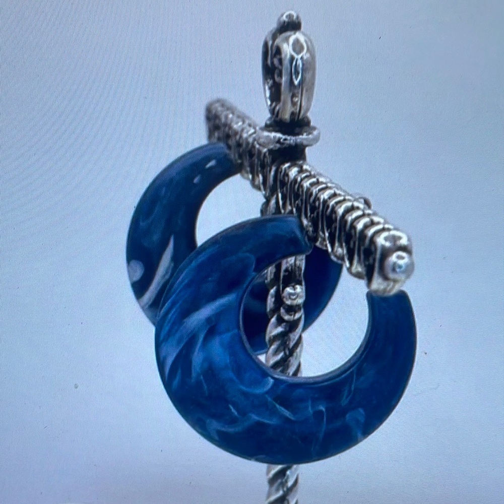 Elegant Blue Hoop Earrings
